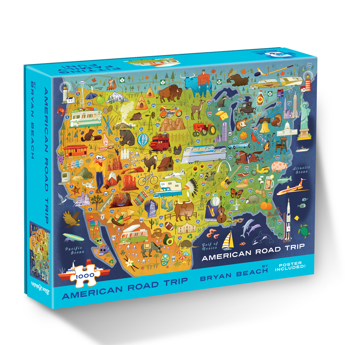 Road Trip USA Puzzle – 1000 Teile, Mid-Century Design, Ideal Für Puzzle-Fans