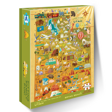 Load image into Gallery viewer, Utah Temple Map 1000 Pc Puzzle