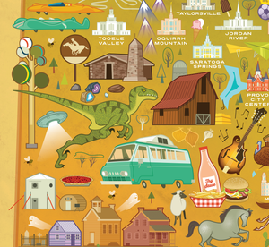 Utah Temple Map 1000 Pc Puzzle